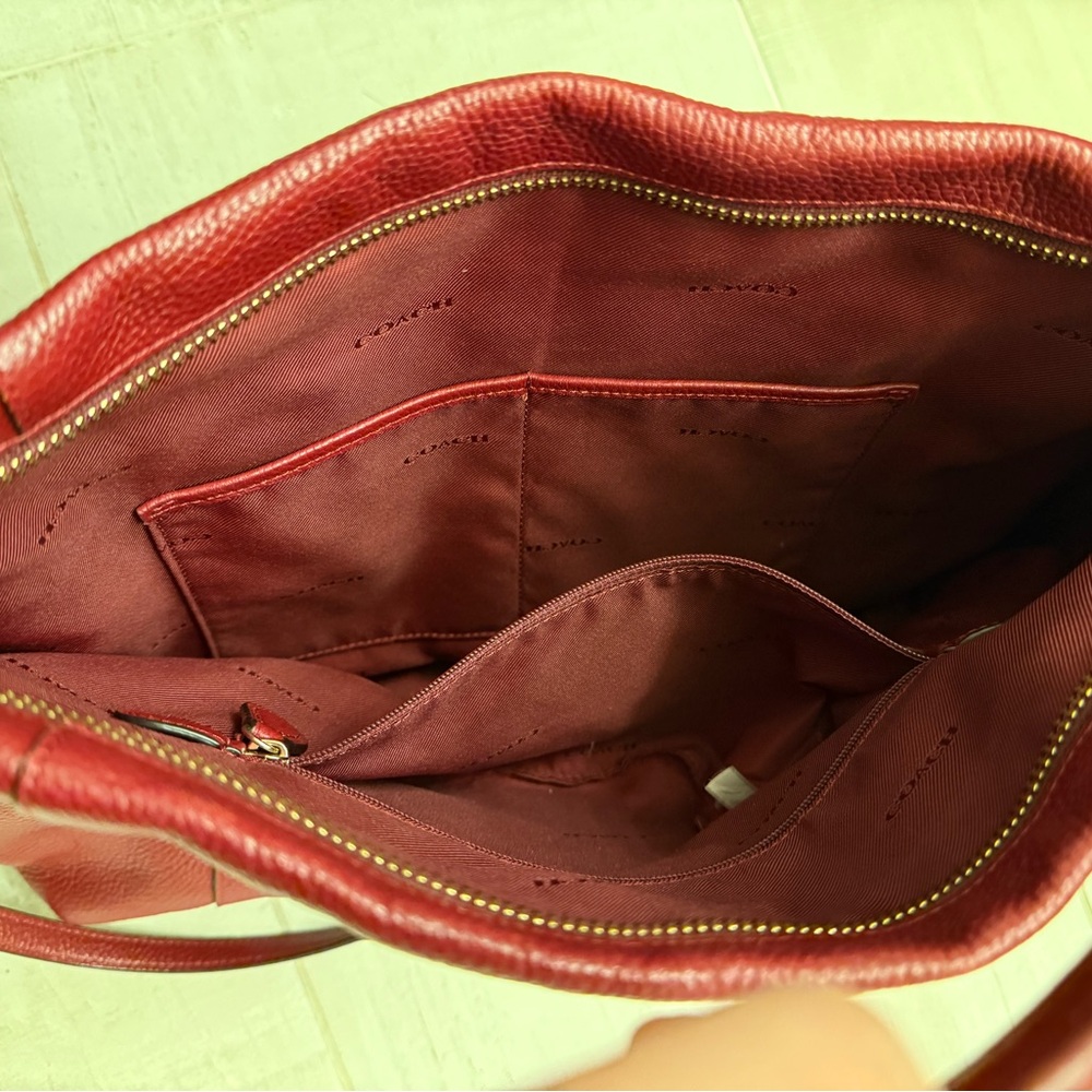 Coach Burgundy Crossbody Bag - Picture 6 of 10